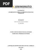 Actividad #9 Informe Escrito Sobre Los Ambientes Virtuales de Aprendizaje