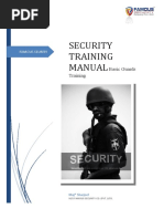 Training Manual For SECURITY Guards