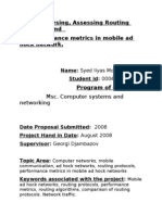 Analysing, Assessing Routing Protocols and Performance Metrics in Mobile Ad Hock Network