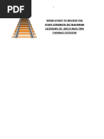 Work Study To Review The Staff Strength in Trackman Category of Sse/P.Way/Tmv Chennai Division