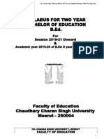 BEd Two-Yeras Syllabus CCS University PDF