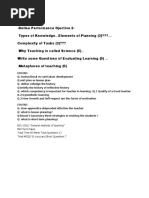 EDU (301) "General Methods of Teaching" Mid Term Paper Total Time 60 Mints Total Questions 17 Total MCQS 10 Long and Short Questions 7