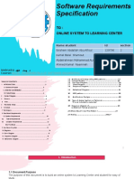 Software Requirements Specification:: Online System To Learning Center