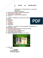 Exercícios e Testes de Vestibulares