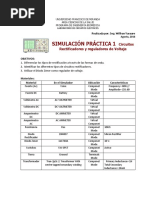 Simulacion Pracica 1 Diodos, Circuitos Rectificador y Reguladores de Voltaje