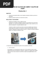 Preparación de Sulfato de Cobre y Sulfito de Sodio