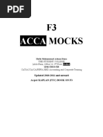 F3 Mocks: Updated 2010-2011 and Onward As Per Kaplan (FTC) Book On F3