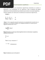 Sistema de Ecuaciones Logaritmicas PDF