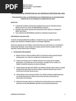 Inflexibilidades Operativas de Las Centrales Eléctricas Del Sein 2