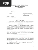 Petition: Republic of The Philippines National Capital Judicial Region Regional Trial Court Branch 245 City of Las Pinas