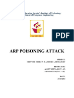 ARP POISONING ATTACK Report