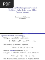 Solutions of Nonhomogeneous Constant Coefficient Higher Order Linear Odes: Operator Methods