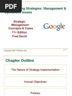 Implementing Strategies: Management & Operations Issues: Strategic Management: Concepts & Cases 11 Edition Fred David