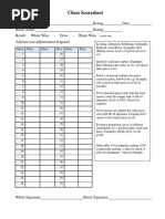 Chess Score Sheet Template