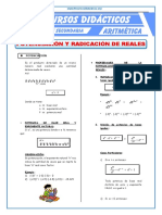 Potenciación y Radicación de Números Reales para Tercero de Secundaria