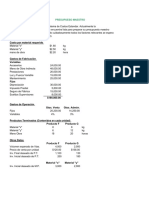 Datos Ejercicio de Presupuesto