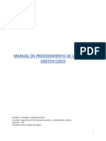 Manual de Procedimiento de Un Equipo Switch Cisco