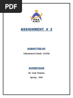 Assignment #2 (S.E.)