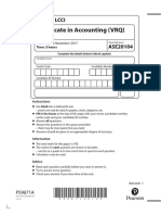 LCCI Level 3 Certificate in Accounting ASE20104 ASE20104 Nov-2017