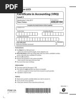 LCCI L3 Certificate in Accounting ASE20104 July 2017