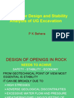 Methods For Design & Sability Ug Excavation