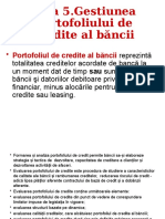 Tema 5.gestiunea Portofoliului de Credite Al Băncii