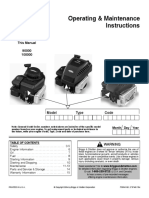 Briggs & Stratton Operating & Maintenance Instructions