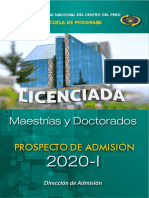 Prospecto Posgrado 2020-1 Uncp