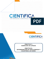 PRACTICA 7 Hidrólisis de Lípidos. PRÁCTICA 8 Determinación de Colesterol y Triglicéridos