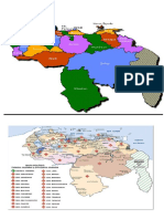 Mapa de Venezuela, Los Estados y El Turismo