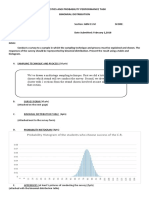 Statistics and Probability Performance Task Binomial Distribution