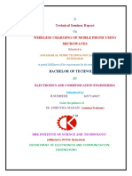 Wireless Charging of Moble Phone Using Microwaves: Technical Seminar Report