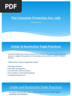 The Consumer Protection Act, 1986