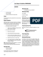 RWRG0032 - Output Looseness: Pre-Authorized Warranty Repair Guideline RWRG0032