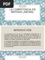 7 La Competencia en Materia Laboral