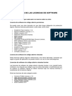 Clasificación de Las Licencias de Software PDF