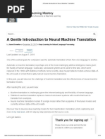 A Gentle Introduction To Neural Machine Translation