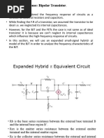 Frequency Response: Bipolar Transistor