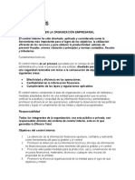 Control Interno en La Organización Empresarial