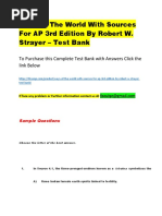 Ways of The World With Sources For AP 3rd Edition by Robert W. Strayer - Test Bank