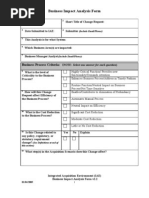 Business Impact Analysis Form