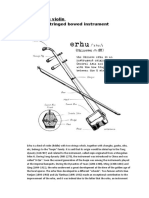Erhu - Chinese Violin Chinese Two-Stringed Bowed Instrument