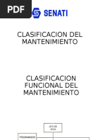 Clasificación Funcional Del Mantenimiento