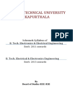 Punjab Technical University Kapurthala: Scheme& Syllabus of B. Tech. Electronics & Electrical Engineering