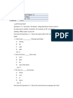 Test Paper:4 Paper Type: Whole Testpaper Test Date: 15 January 2010 Posted By: Admin