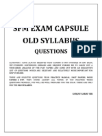 SFM Exam Capsule Question Part Old Syllabus PDF