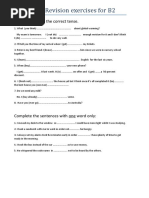 General Revision Exercises For B2: Put The Verb Into The Correct Tense