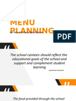 Menu Planning For Non Communicable Diseases