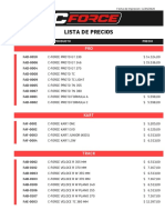 Lista de Precios C-FORCE PDF