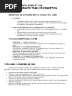 Outcomes-Based-Education: Basis For Enhanced Teacher Education Curriculum